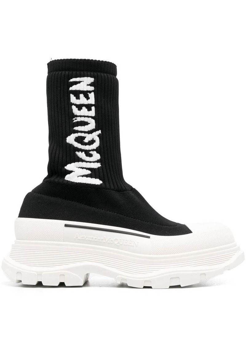 Alexander McQueen logo-print chunky sock sneakers