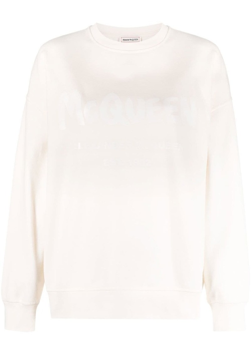 Alexander McQueen logo-print cotton sweatshirt
