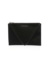 Alexander McQueen logo-print envelope clutch