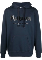 Alexander McQueen logo-print hooded sweatshirt