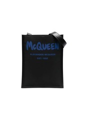 Alexander McQueen logo-print messenger bag