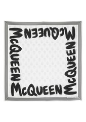 Alexander McQueen logo-print skull-motif scarf