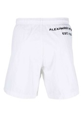 Alexander McQueen logo-print swim shorts