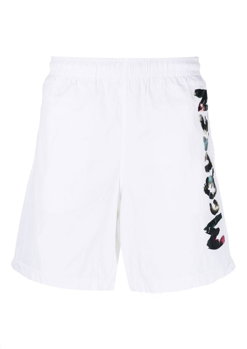 Alexander McQueen logo-print swim shorts