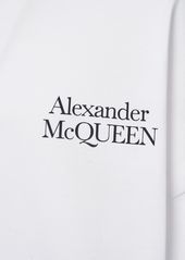 Alexander McQueen Logo Printed Cotton T-shirt