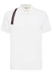 Alexander McQueen Logo Tape Harness Cotton Polo Shirt