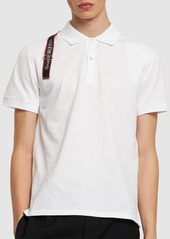 Alexander McQueen Logo Tape Harness Cotton Polo Shirt