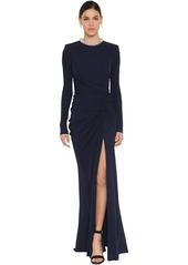 Alexander McQueen Long Embellished Viscose Jersey Dress
