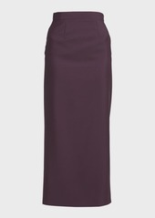 Alexander McQueen Long Wool Pencil Skirt