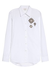 Alexander McQueen Embroidered Patch Men's Button-Up Shirt