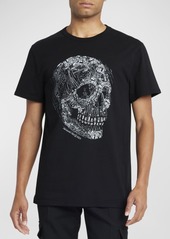 Alexander McQueen Men's Crystal Skull-Print T-Shirt