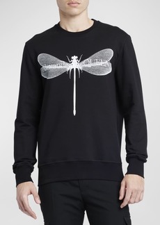 Alexander McQueen Men's Dragonfly Logo Sweatshirt