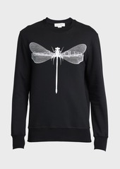 Alexander McQueen Men's Dragonfly Logo Sweatshirt