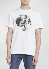 Alexander McQueen Men's Dutch Floral Skull Tee