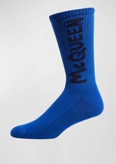 Alexander McQueen Men's Graffiti Logo Socks