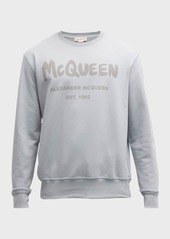 Alexander McQueen Men's Graffiti Logo Sweatshirt