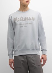 Alexander McQueen Men's Graffiti Logo Sweatshirt