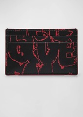 Alexander McQueen Men's Printed Leather Card Holder