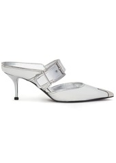 Alexander McQueen metallic buckle mule