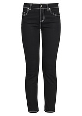 Alexander McQueen Mid-Rise Contrast Stitch Skinny Jeans