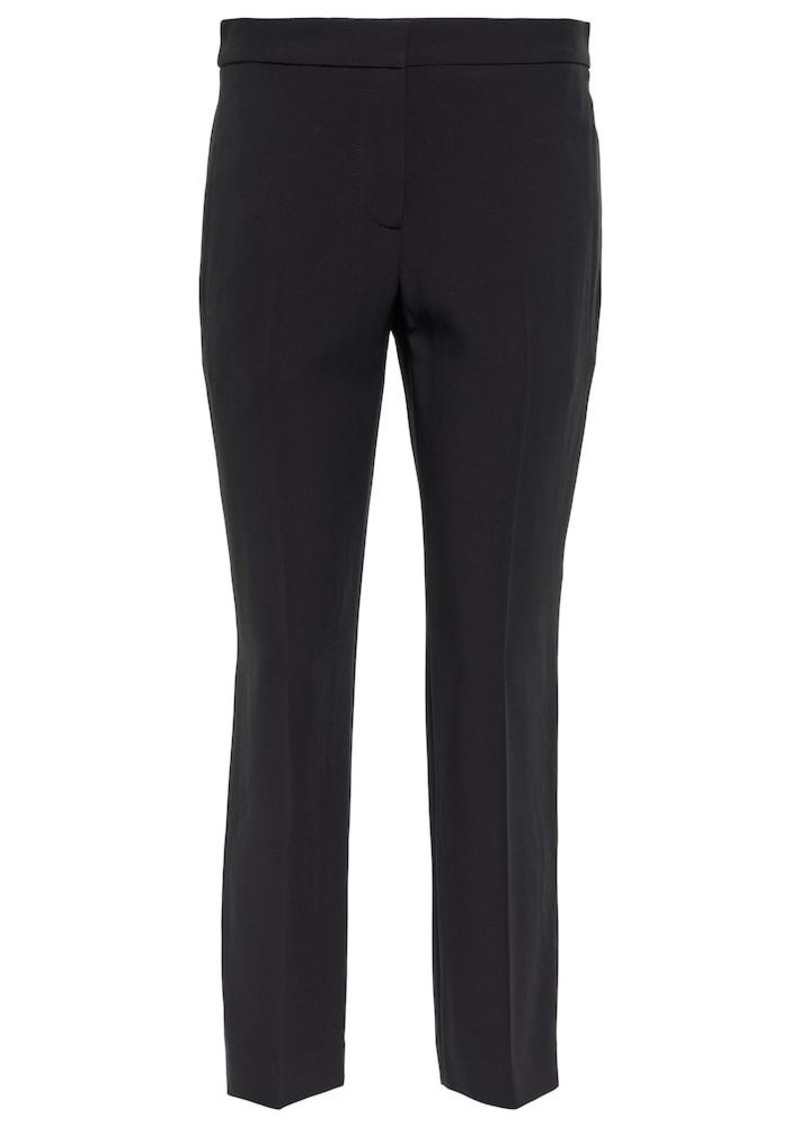 Alexander McQueen Mid-rise slim crêpe pants