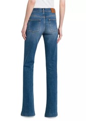 Alexander McQueen Mid-Rise Stretch Boot-Cut Jeans