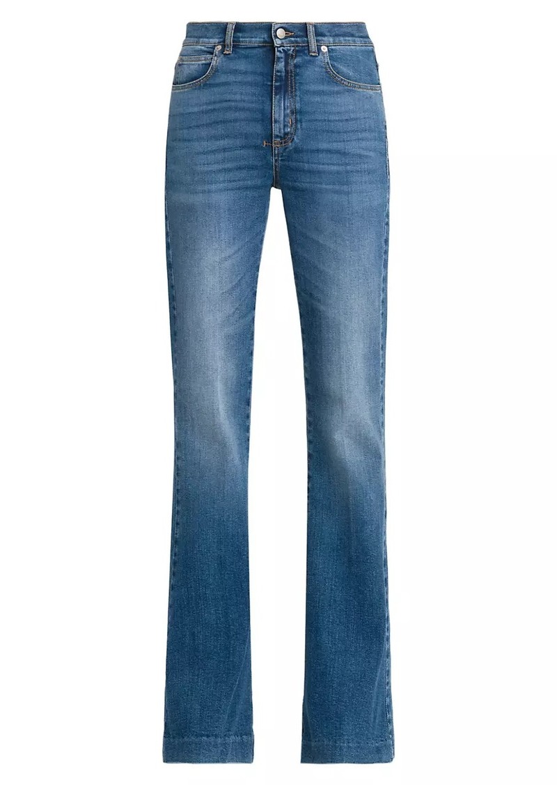 Alexander McQueen Mid-Rise Stretch Boot-Cut Jeans