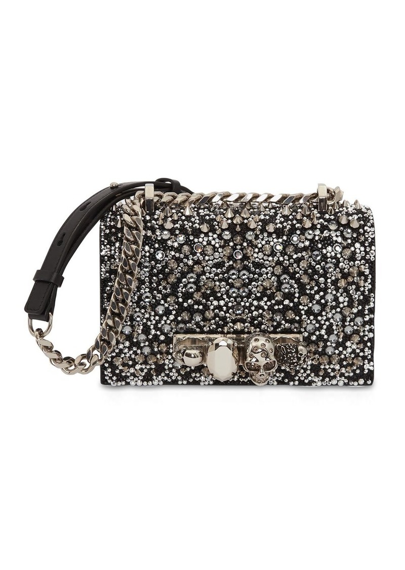 Alexander McQueen Mini Jewelled Leather Shoulder Bag