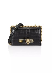 Alexander McQueen Mini Jewelled Satchel In Leather