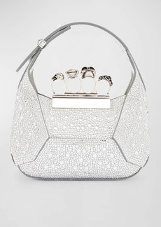 Alexander McQueen Mini Skull Four-Ring Crystal Shoulder Bag