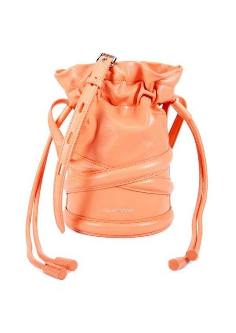 Alexander McQueen Mini The Curve Leather Bucket Bag