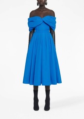 Alexander McQueen off-shoulder bow-embellished dress