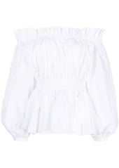 Alexander McQueen off-shoulder cotton blouse