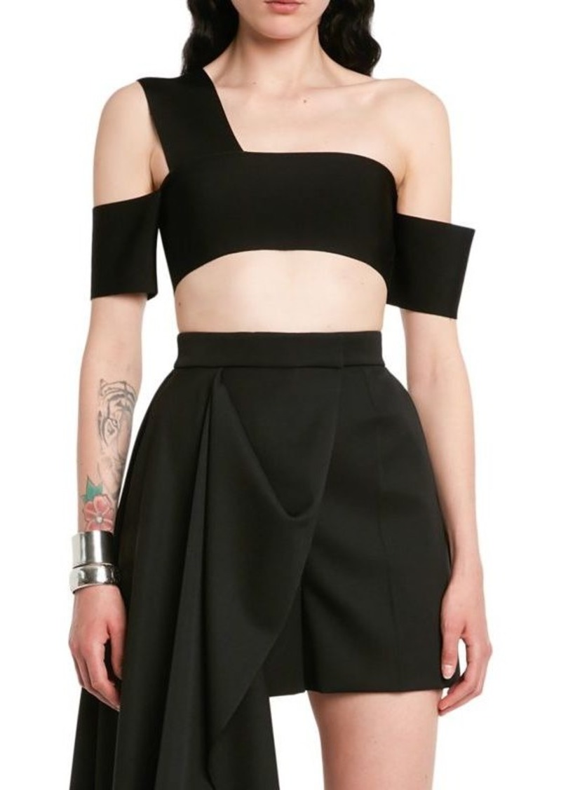 Alexander McQueen One Shoulder Crop Top