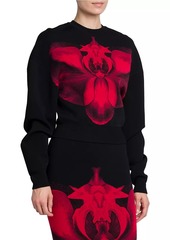 Alexander McQueen Orchid Crewneck Sweater