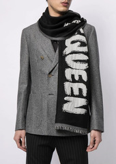 Alexander McQueen oversize McQueen graffiti scarf