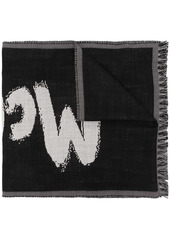 Alexander McQueen oversize McQueen graffiti scarf