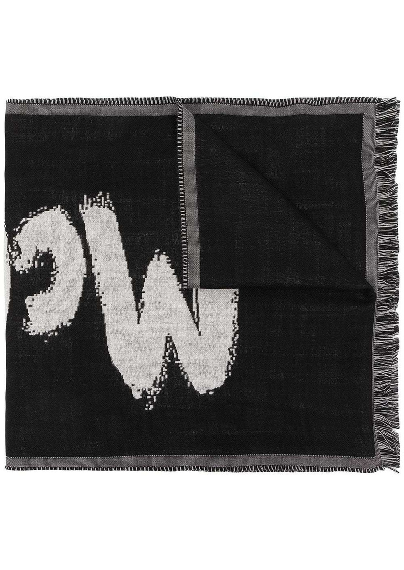 Alexander McQueen oversize McQueen graffiti scarf