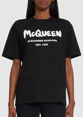 Alexander McQueen Oversize Printed Cotton T-shirt