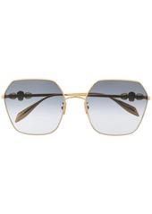 Alexander McQueen oversized-frame embellished sunglasses