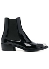 Alexander McQueen patent ankle boots