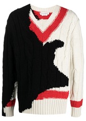 Alexander McQueen patterned intarsia-knit jumper