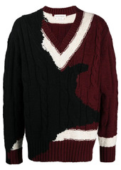 Alexander McQueen patterned intarsia-knit jumper