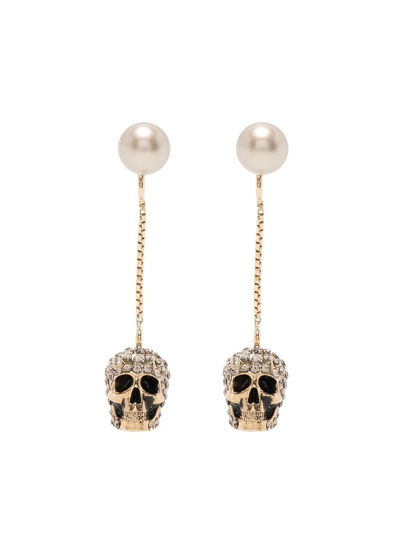 Alexander McQueen pave skull earrings