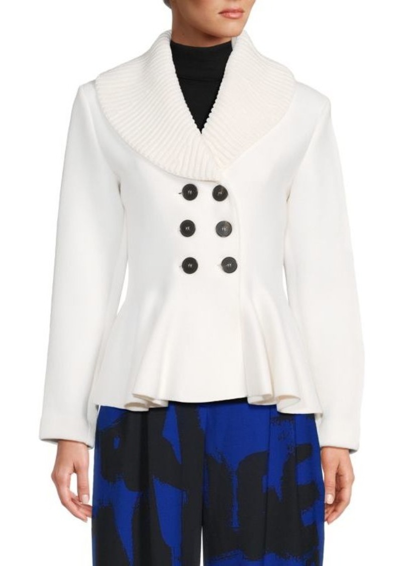 Alexander McQueen Peplum Wool Blend Jacket