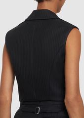 Alexander McQueen Pinstripe Wool Vest