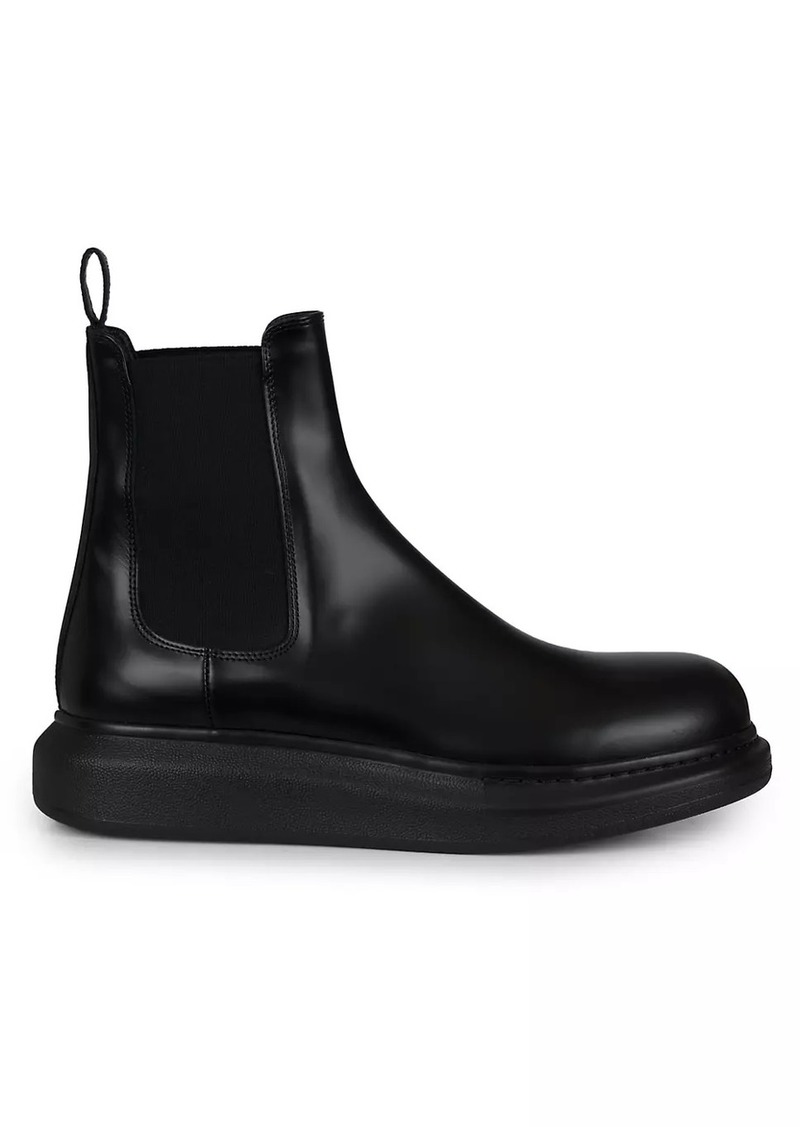 Alexander McQueen Platform Leather Chelsea Boots