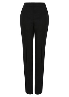 Alexander McQueen Pleated High-Waisted Cigarette Trousers