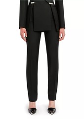 Alexander McQueen Pleated High-Waisted Cigarette Trousers