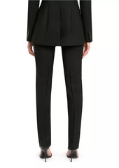 Alexander McQueen Pleated High-Waisted Cigarette Trousers